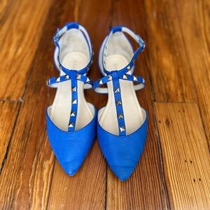 Blue Studded Women's Shoes